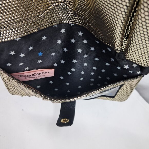 Juicy Couture Tech Wallet Wristlet Black Gold Leather - Picture 9 of 16